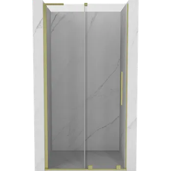 Sprchové dveře Mexen Velar L sprchové dveře posuvné 90 cm, transparentní, zlaté kartáčované - 871-090-003-01-55 Sprchové dveře