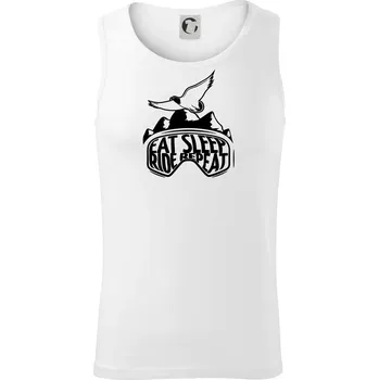 Eat sleep ride repeat - hory - Tílko pánské Core - XL ( Bílá )