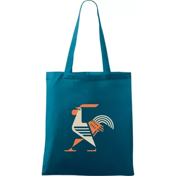 Kohout kubistický - Taška bavlněná - 42 x 38 cm ( Petrolejová )