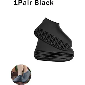 Cyklistické návleky Voděodolné silikonové návleky proti skluzu | návleky, obaly na boty - 1 pár černých , S(26-34)