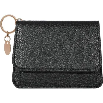 Peněženka Malá koženková peněženka na karty | dámská peněženka, malá peněženka - Černý