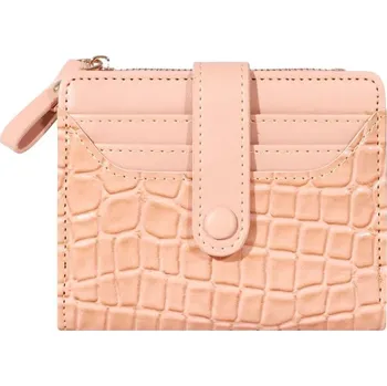 Peněženka Elegantní dámská peněženka s dvojitým zipem | peněženka, pouzdro na karty - Růžový