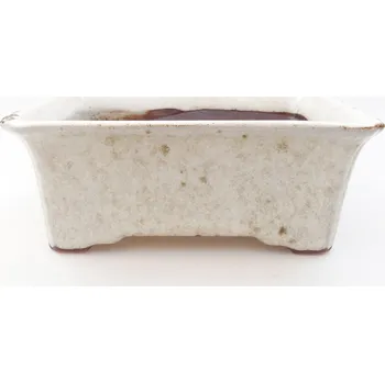 Květináč Keramická bonsai miska 18 x 14 x 7,5 cm bílá