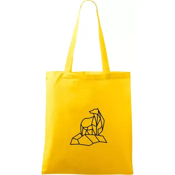 Geometrie lední medvěd na ledu - Taška bavlněná - 42 x 38 cm ( Žlutá )