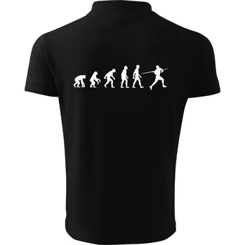 Pánská košile Evoluce hod oštěpem - Polokošile pánská Pique Polo 203 - L ( Černá )