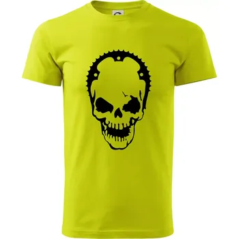 Rozeta lebka - Klasické pánské triko vyšší gramáže - 2XL ( Limetková )