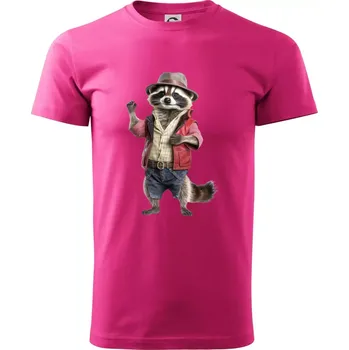 Pánská móda Mýval v košili - Klasické pánské triko vyšší gramáže - M ( Purpurová )