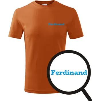 Chlapecké tričko Oranžové dětské tričko Ferdinand - dětské tričko se jménem - barva oranžová - velikost 6let