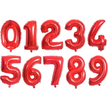 Balónek Nafukovací číslice | nafukovací balónky čísla - červená,80 cm,7