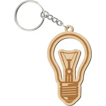 Žertovný předmět Žárovka - přívěšek nebo klíčenka s gravírováním pro elektrikáře- Tričkový.cz