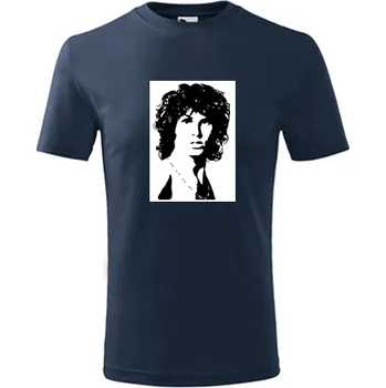 Chlapecké tričko Tmavě modré dětské tričko Jim Morrison - barva tmavě modrá - velikost 10let