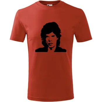 Chlapecké tričko Červené dětské tričko Mick Jagger - barva červená - velikost 8let