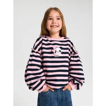 Dívčí mikina Sinsay - Mikina s kulatým výstřihem - vícebarevná - 3216J-MLC - 3216J-MLC-128