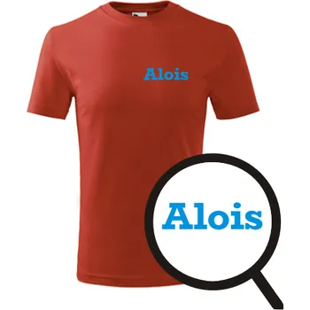Chlapecké tričko Červené dětské tričko Alois - dětské tričko se jménem - barva červená - velikost 12let