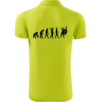 Pánská košile Judo Evoluce boj - Polokošile Victory sportovní (dresovina) - 2XL ( Limetková )