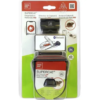 Hubení hlodavce Swissinno Fangmelder Connect + SuperCat Rattenfalle Pro past na krysy 1 ks