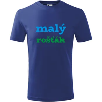 Chlapecké tričko Modré dětské tričko malý rošťák - dárek pro dítě 5 let - barva modrá - velikost 12let