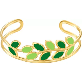 Náramek Dámský ocelový náramek Nature Zelený šarm