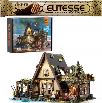 ostatní stavebnice STAVEBNICE LOVECKÁ CHATA F9018 LED SVÍTÍCÍ SADA K SESTAVENÍ 2036 KOSTEK