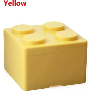 Úložný box Super designový úložný box na stavebnici | úložný box, plastový box - S žlutá