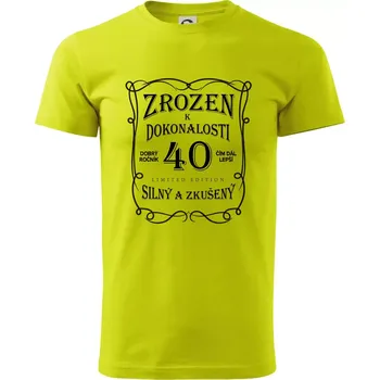 Zrozen k dokonalosti 40 - Klasické pánské triko vyšší gramáže - 2XL ( Limetková )
