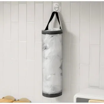 Držák na sáčky na zeď plastový zásobník | kuchyňský organizér, držák sáčků - Šedá