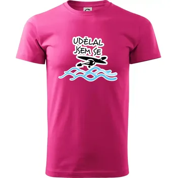 Pánské tričko Udělal jsem se - Klasické pánské triko vyšší gramáže - L ( Purpurová )