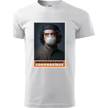 Pánské tričko Corona Revolution and resist - Triko extra velké (5-8XL) - 6XL ( Bílá )