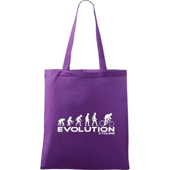 Evoluce cyklistiky - Taška bavlněná - 42 x 38 cm ( Fialová )