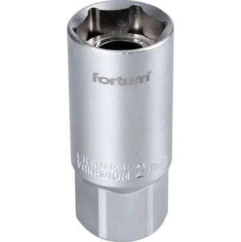 FORTUM® Hlavice nástrčná CrV gola 1/2" HEX 21×65 mm, na zapalovací svíčky, magnet 4700904