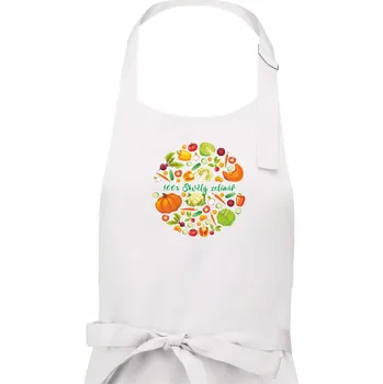 Kuchyňská zástěra 100% skvělý zelinář - Pánská zástěra na vaření - Univerzální velikost ( Bílá )
