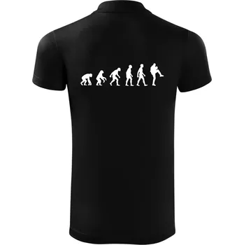 Pánská košile Evoluce baseball nadhazovač - Polokošile Victory sportovní (dresovina) - XL ( Černá )