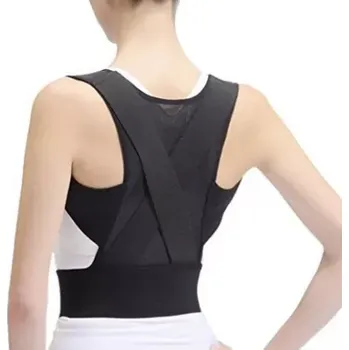 Nastavitelný korektor na záda - černý - velikost S