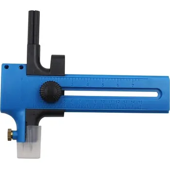 Kancelářská technika Nastavitelný kruhový řezák pro přesné výřezy | kruhový řezák, řezací kružítko - Modrý