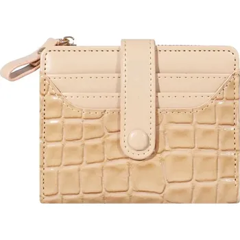 Peněženka Elegantní dámská peněženka s dvojitým zipem | peněženka, pouzdro na karty - Meruňka