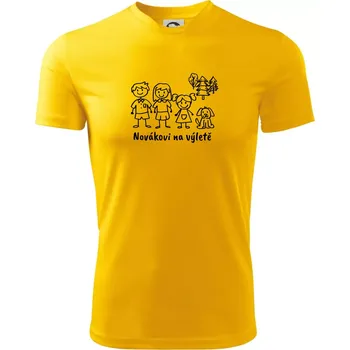 Pánské tričko Vaše rodina na výletě - Pánské triko Fantasy sportovní (dresovina) - 3XL ( Žlutá )