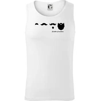Evolution mustache - Tílko pánské Core - 2XL ( Bílá )