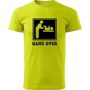 Game over miminko - Klasické pánské triko vyšší gramáže - 3XL ( Limetková )