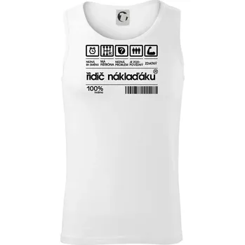 Čárový kód řidič náklaďáku - Tílko pánské Core - 2XL ( Bílá )