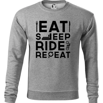 Pánská mikina Eat sleep ride moto - Mikina Essential pánská - 2XL ( Tmavě šedý melír )