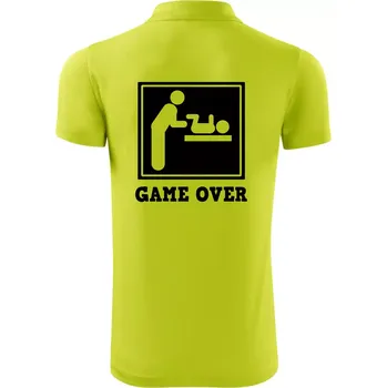 Pánská košile Game over miminko - Polokošile Victory sportovní (dresovina) - XL ( Limetková )