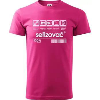 Pánská móda Čárový kód - seřizovač - Klasické pánské triko vyšší gramáže - 2XL ( Purpurová )