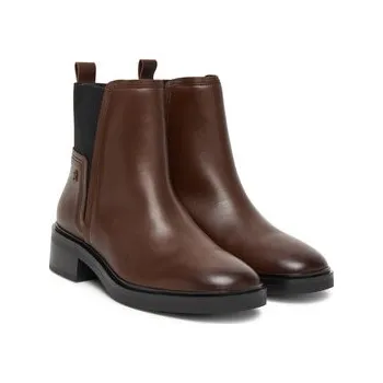 Dámská zimní obuv Tommy Hilfiger Kotníková obuv s elastickým prvkem Minimal FW0FW08978 Hnědá 37