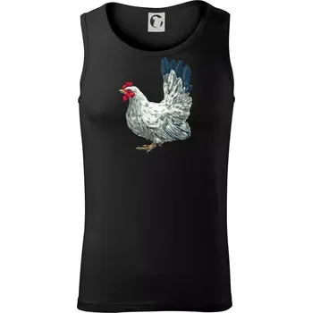 Pánské termoprádlo Slepice kreslená bílá - Tílko pánské Core - M ( Černá )