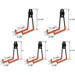 Kovový nástěnný hák na kolo a nářadí | držák, organizér - BU-5PC-oranžová