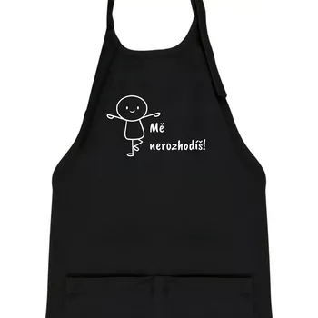 Kuchyňská zástěra Mě nerozhodíš - Dětská zástěra na vaření - Univerzální velikost ( Černá )