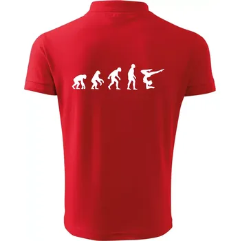 Pánská košile Evoluce yoga - Polokošile pánská Pique Polo 203 - 3XL ( Červená )