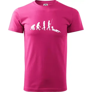 Evoluce jízdy na bobu - Klasické pánské triko vyšší gramáže - S ( Purpurová )