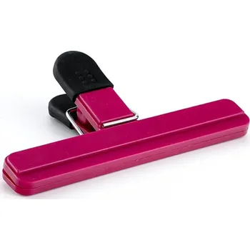 Plastový uzávěr na sáčky s těsněním | uzávěr, klipsa - Růžová červená-L