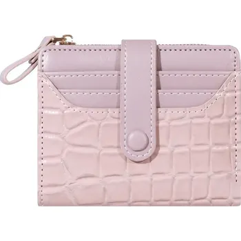 Peněženka Elegantní dámská peněženka s dvojitým zipem | peněženka, pouzdro na karty - fialová